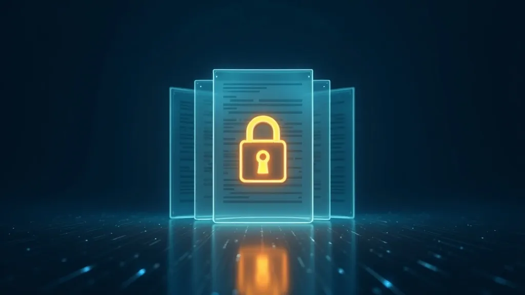 Documenti PDF che si combinano dietro uno scudo di sicurezza locale su un dispositivo
